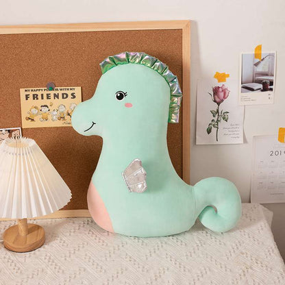 green Seahorse Stuffed Animal