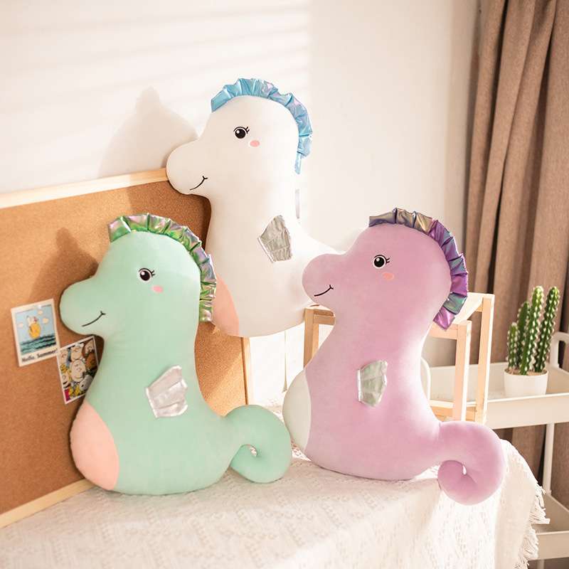Cute Green Seahorse Stuffed Animal - Main Image