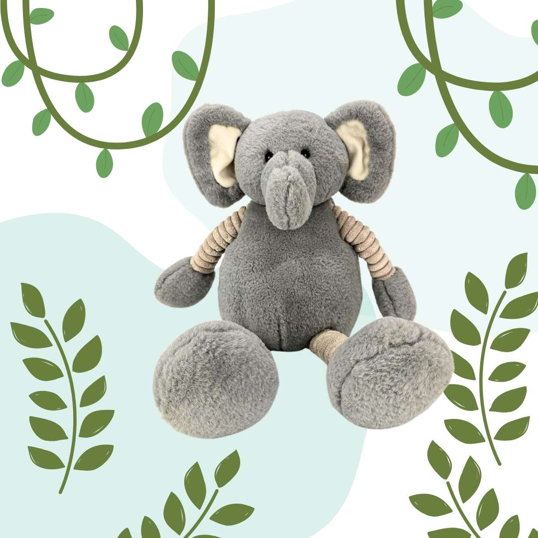 Simple Gray Elephant Plush