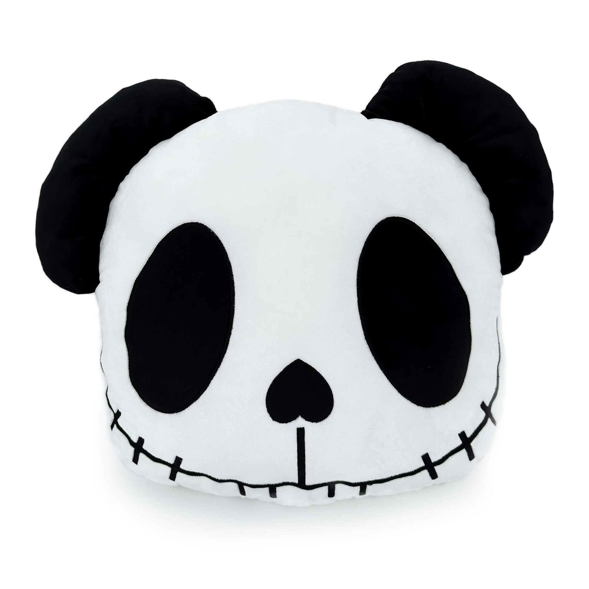 creepy panda skeletion pillow