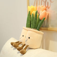 Smiling Tulip Plush Toy Potted Plant