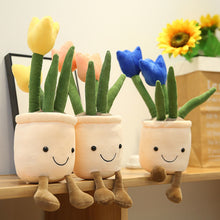 Smiling Tulip Plush Toy Potted Plant