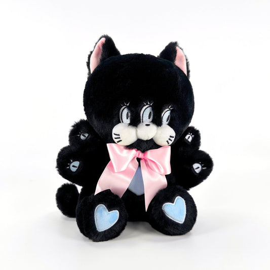 Spider black cat plush toy