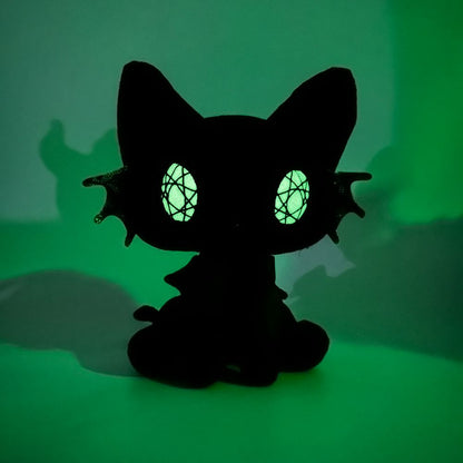 Animal en peluche chat noir vampire goth