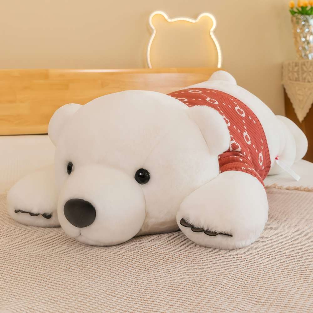 White Cute Polar Bear Stuffed Animal