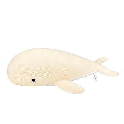 White Knitted whales Stuffed Animal 