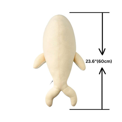White Knitted whales Stuffed Animal 