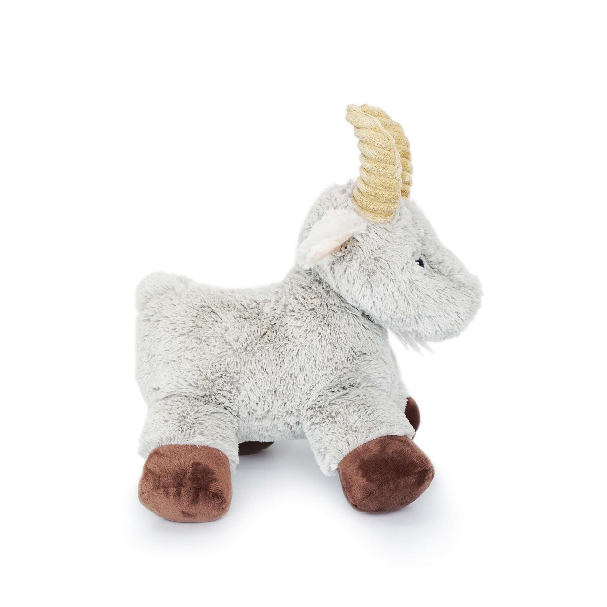 Outline side view grey goat stuffed animal PlushThis