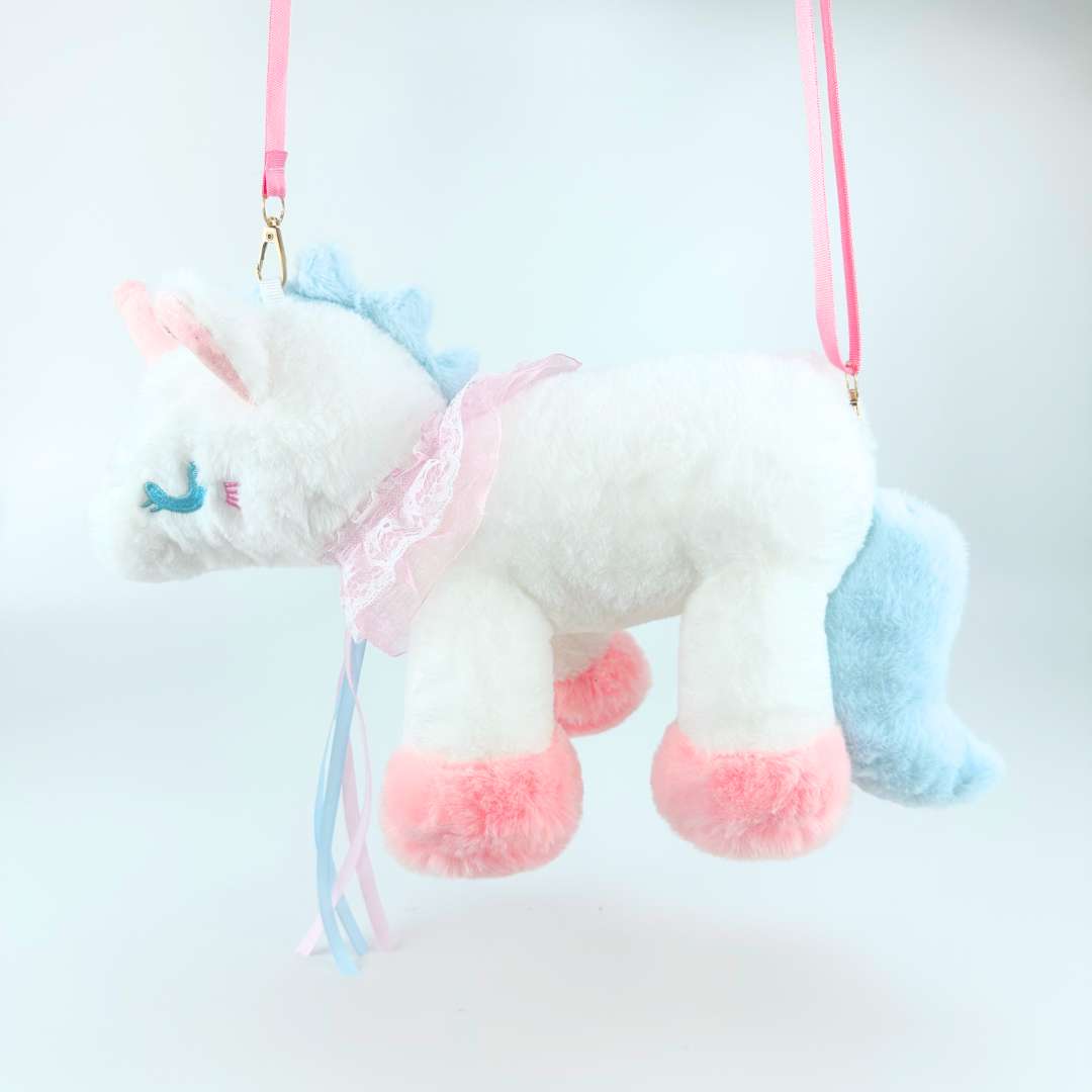 Adorable Pink Blue Unicorn Handbag