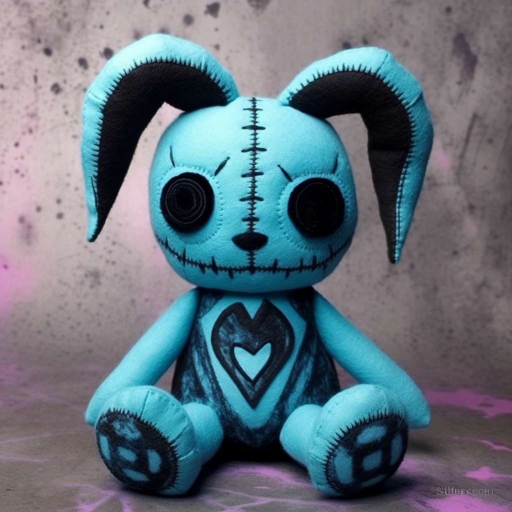 Creepy Stuffed Doll Bunny Creepy Cute Plush Rabbit Vampire 