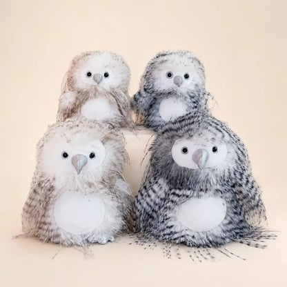 Feathered Owl Plush Color and Size Collection