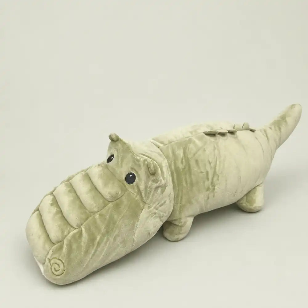 Cute Sleepy Green Crocodile Plush - Front Left View