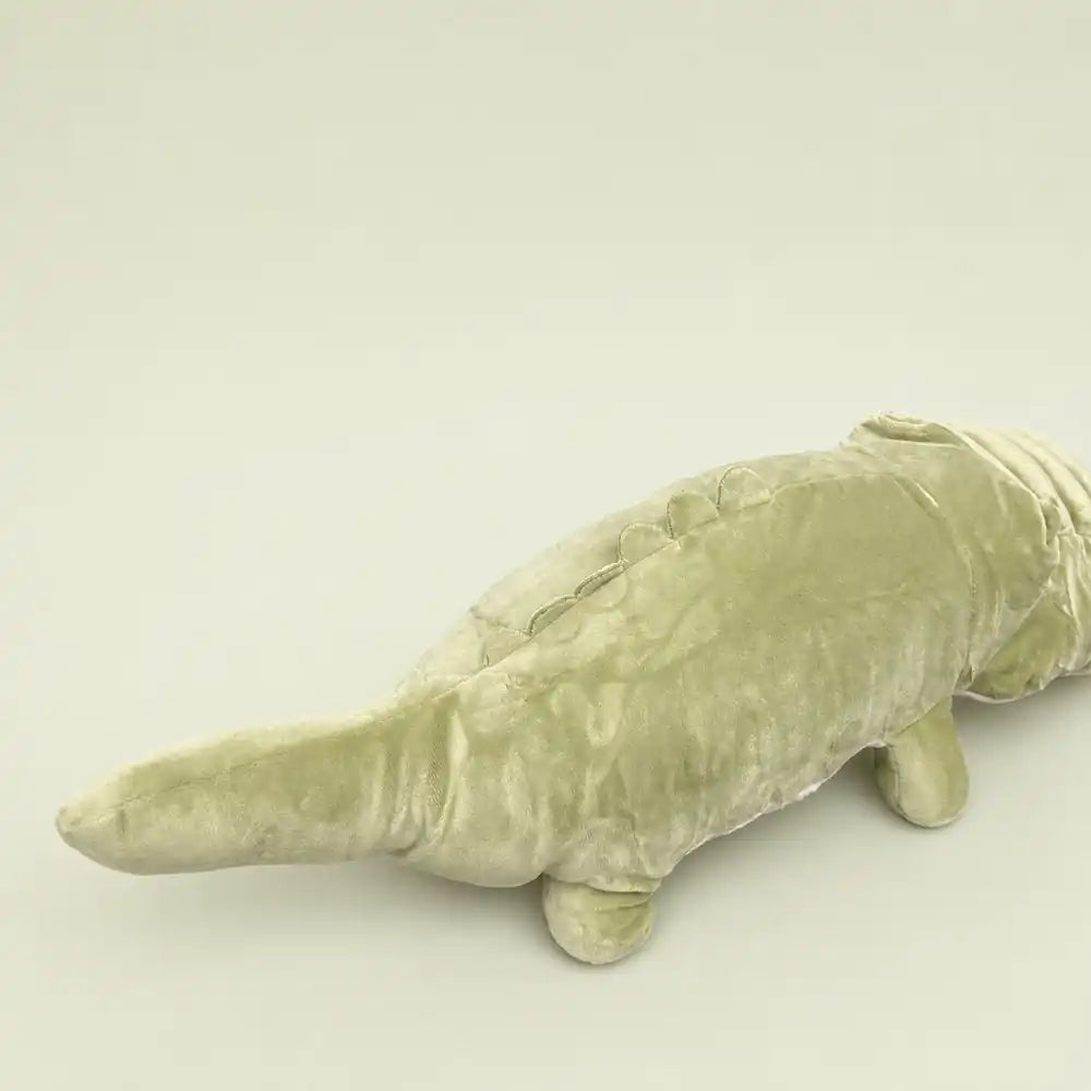 Cute Sleepy Green Crocodile Plush - Side View