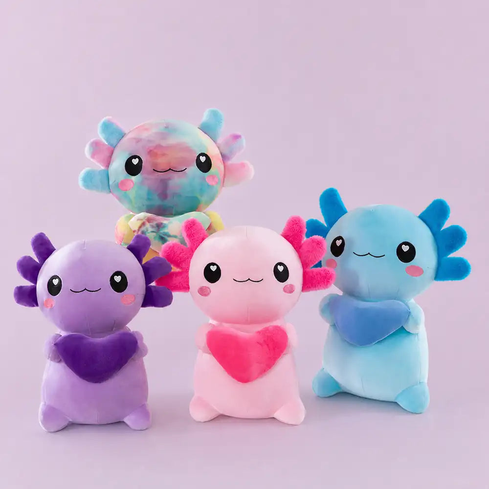Heart-Holding Axolotl Plush Toy - Four Color Collection