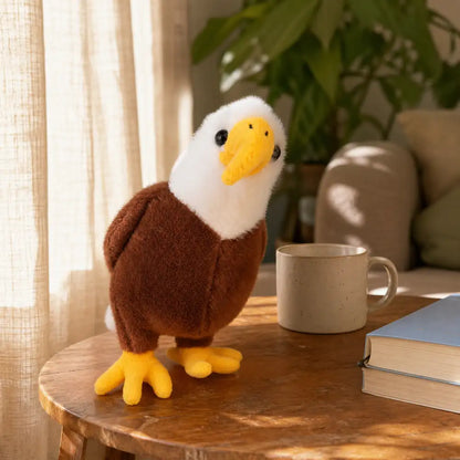 Bald Eagle Plush Toy in Cozy Living Room