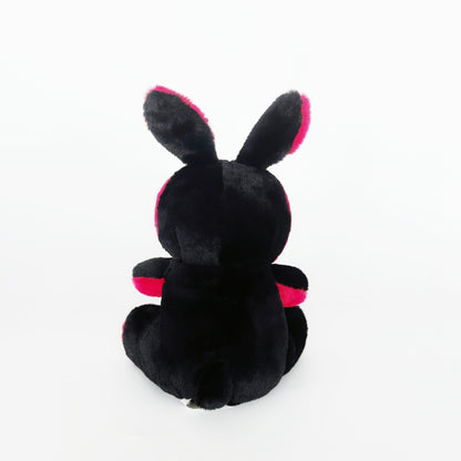 Goth Black and Red Bunny Plush