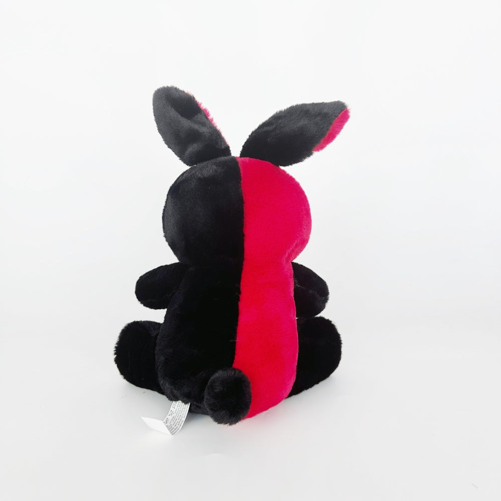 Goth Black and Red Bunny Plush