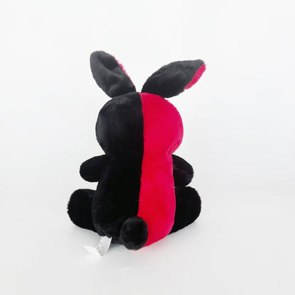 Goth Black and Red Bunny Plush