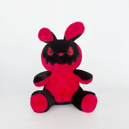 Goth Black and Red Bunny Plush