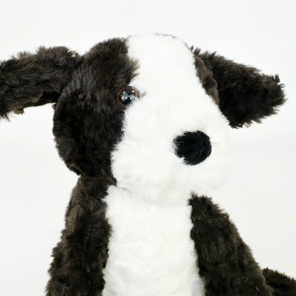 Cute Black And White Border Collie Dog Plush