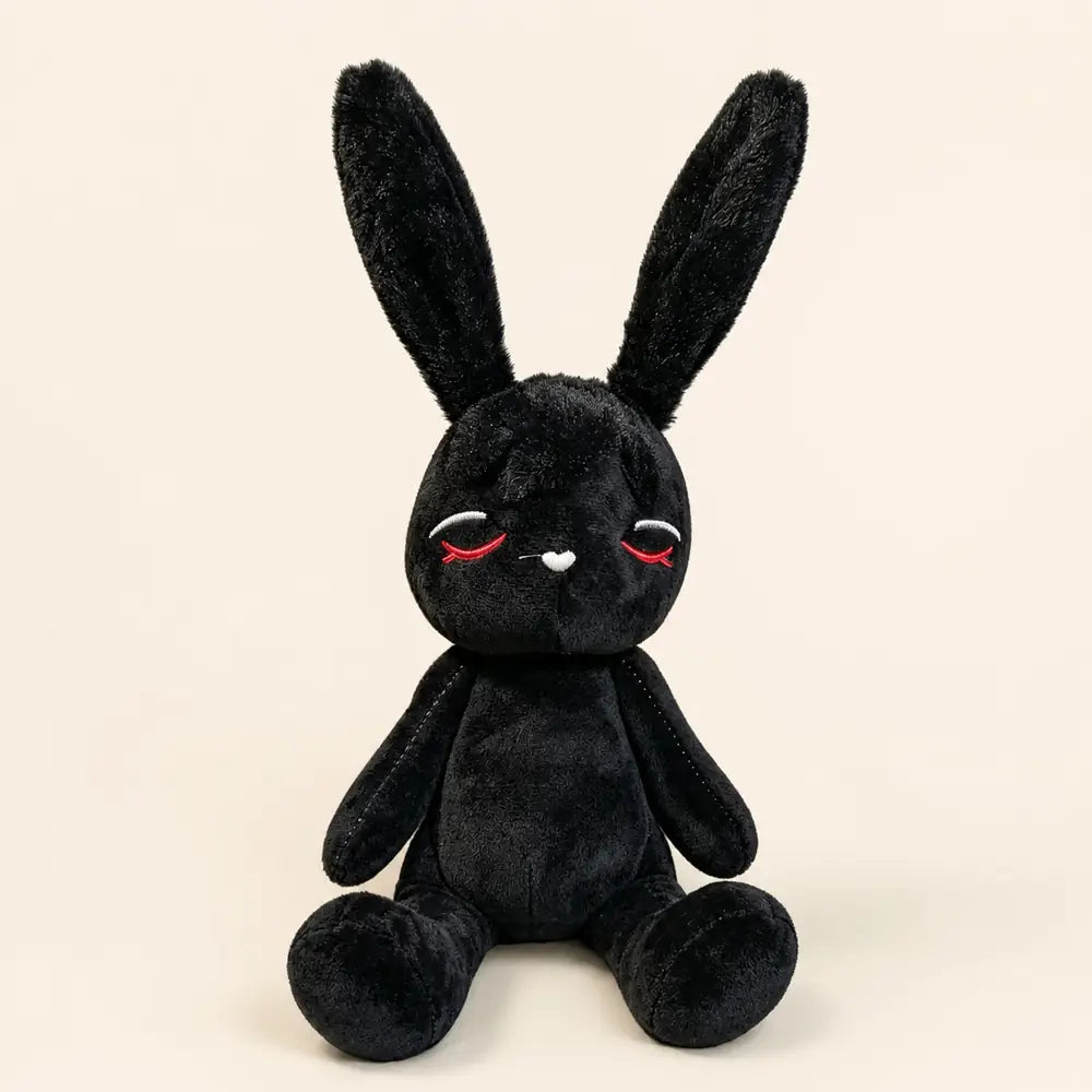 Emo Bunny with Angry Expression Plush - Studio Front View