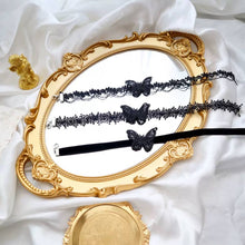 Butterfly Lace Design Black Lace Choker