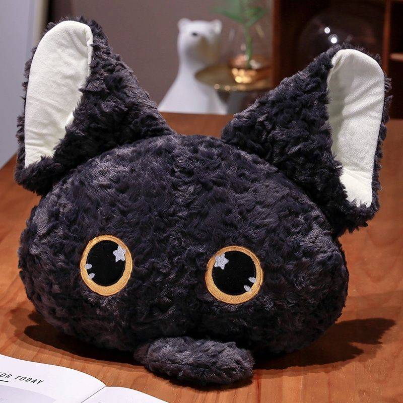 Black Devon Rex Cat Pillow PlushThis Plushies Stuffed Animals