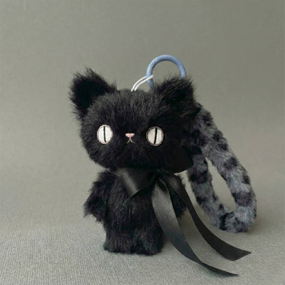 Goth Spooky Stare Black Cat Plush