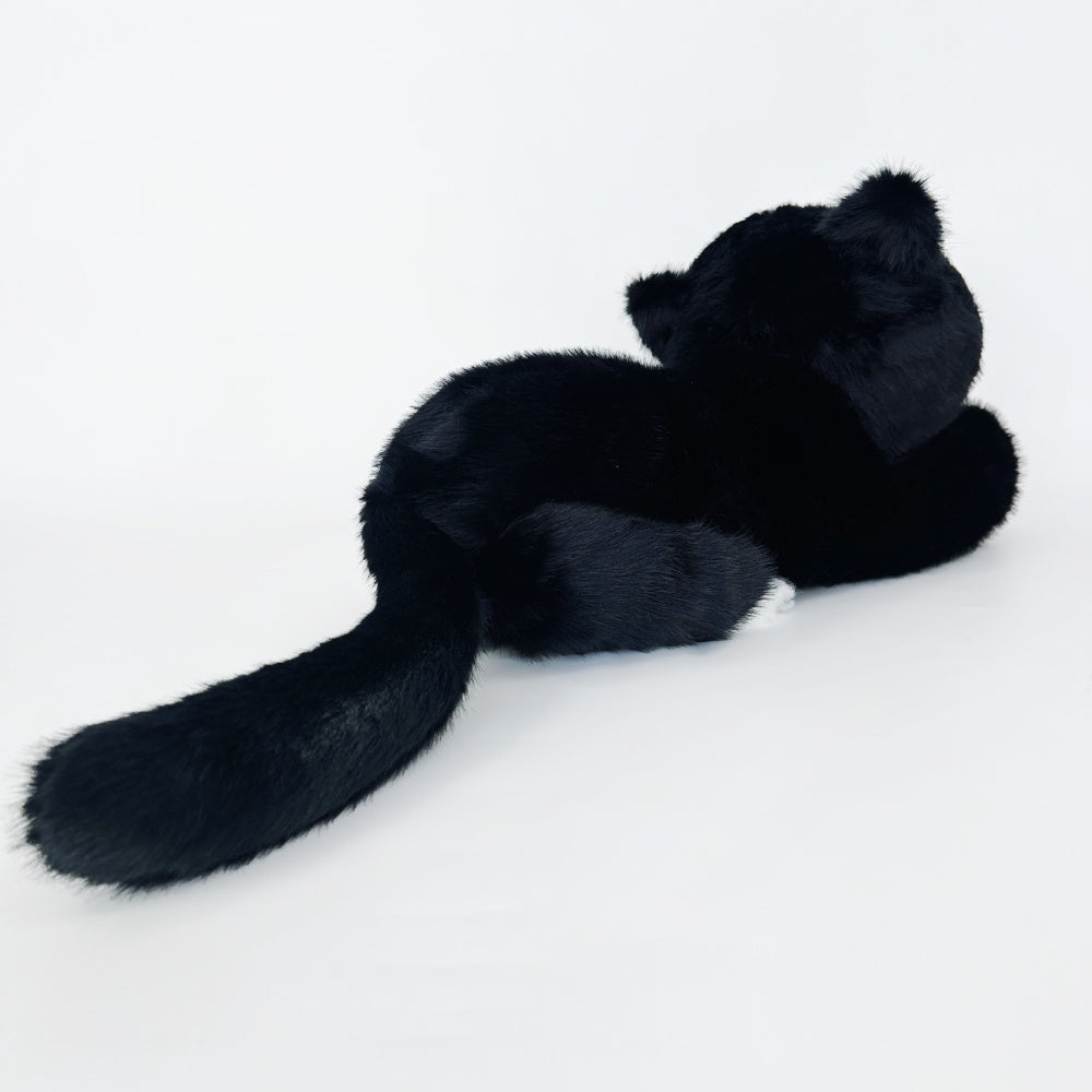 Cute Sleepy Black Cat Plush Pillow
