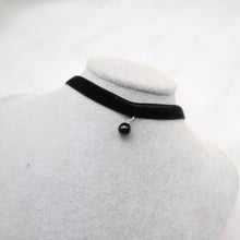 Cute Black Cord Lace Ribbon Choker 