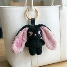 Black Fire Bunny Charm Stuffed Animal