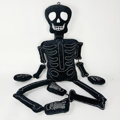 Goth White and Black Skeleton Plush