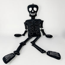 Goth White and Black Skeleton Plush