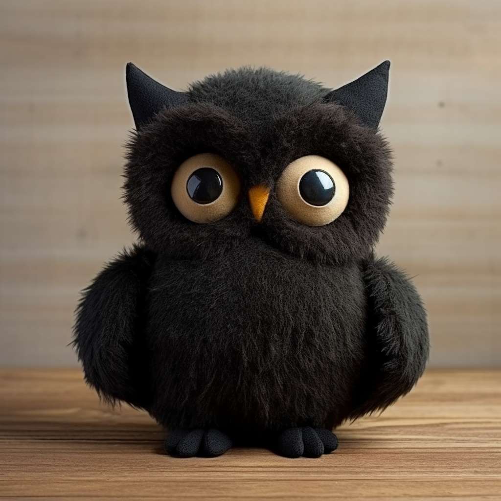 black owl stuffed animal