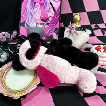 Emo Black and Pink Bear Plush Toy with Devil Horns