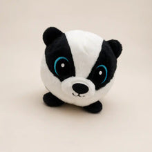 Black and White Badger Plush Front View