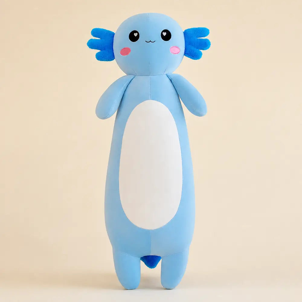 Blue Long Axolotl Plush Toy - Front View