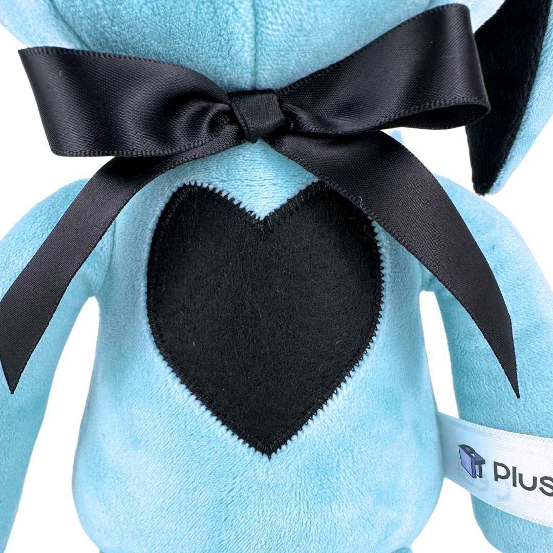 blue plush bunny kawaii big eyes