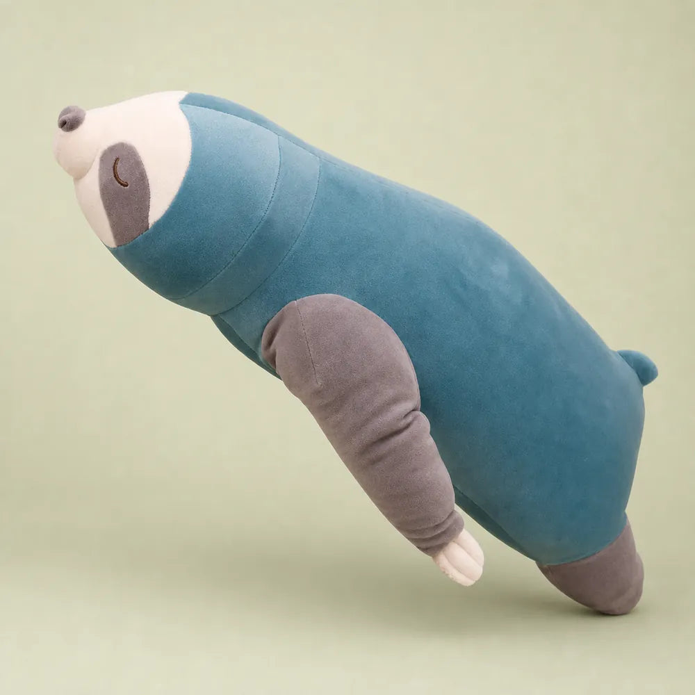 Blue Sleepy Sloth Stuffed Animal - Studio View