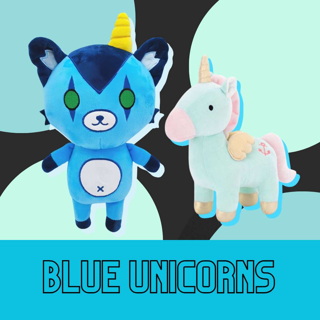 blue unicorns plush