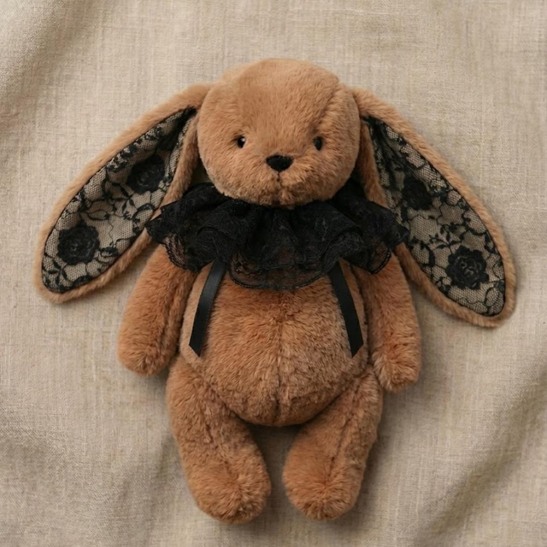 Victorian Lace Brown Bunny Plush