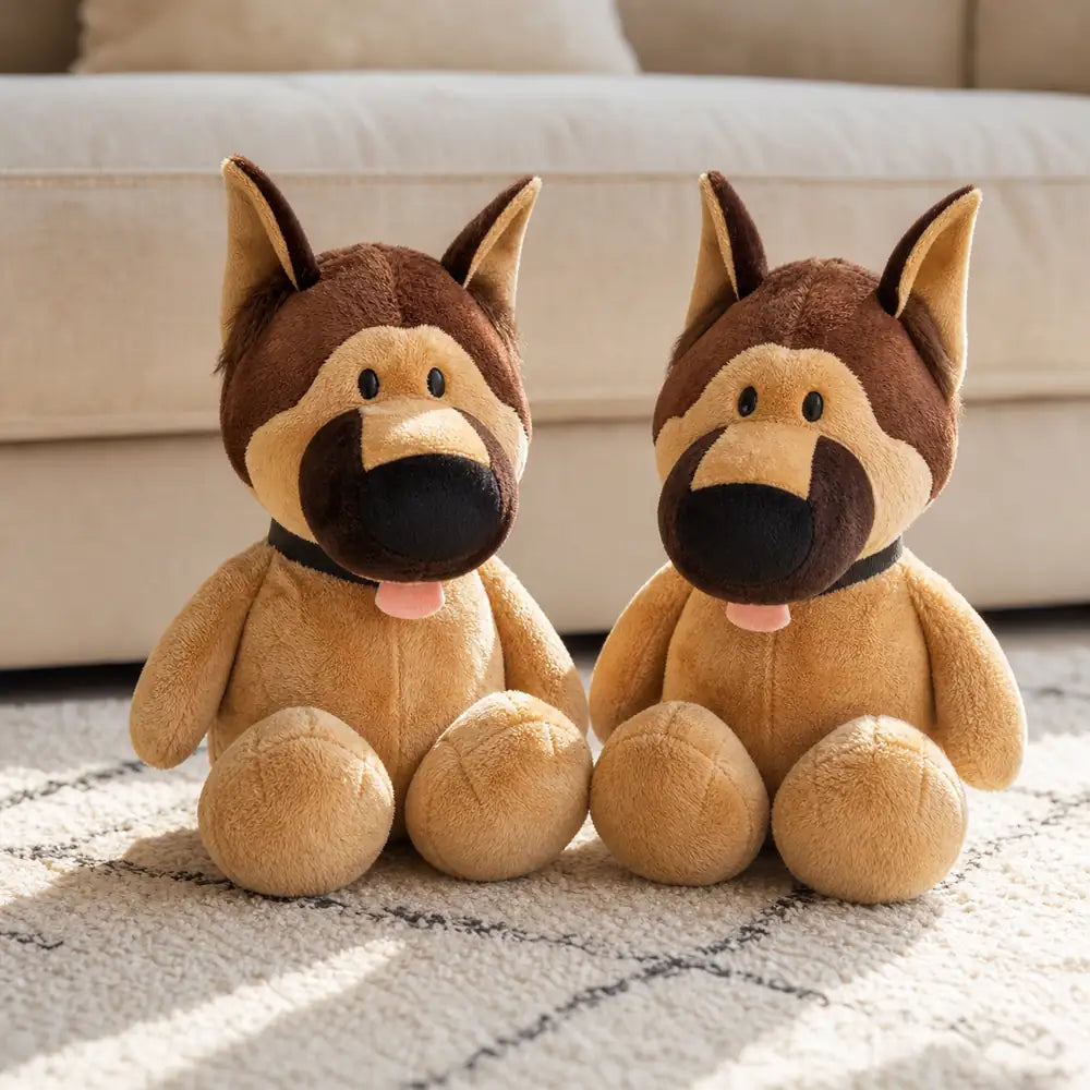 Brown Donkey Stuffed Animal Pair Lifestyle View