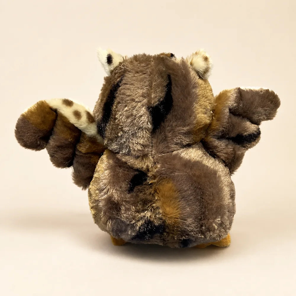 Brown Flying Owl Stuffed Animal - Back View
