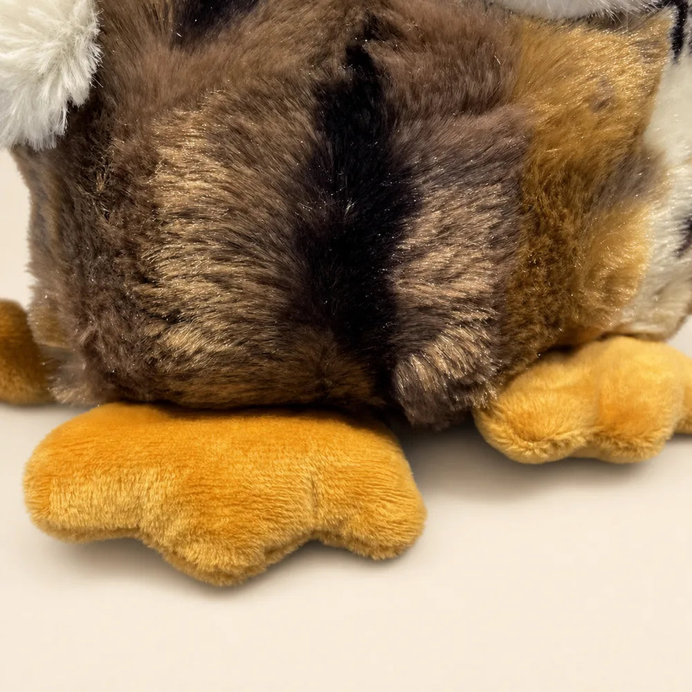 Brown Flying Owl Stuffed Animal - Plush Foot Detail