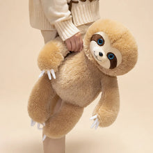 Cute Brown Sloth Stuffed Animal Held in Hand