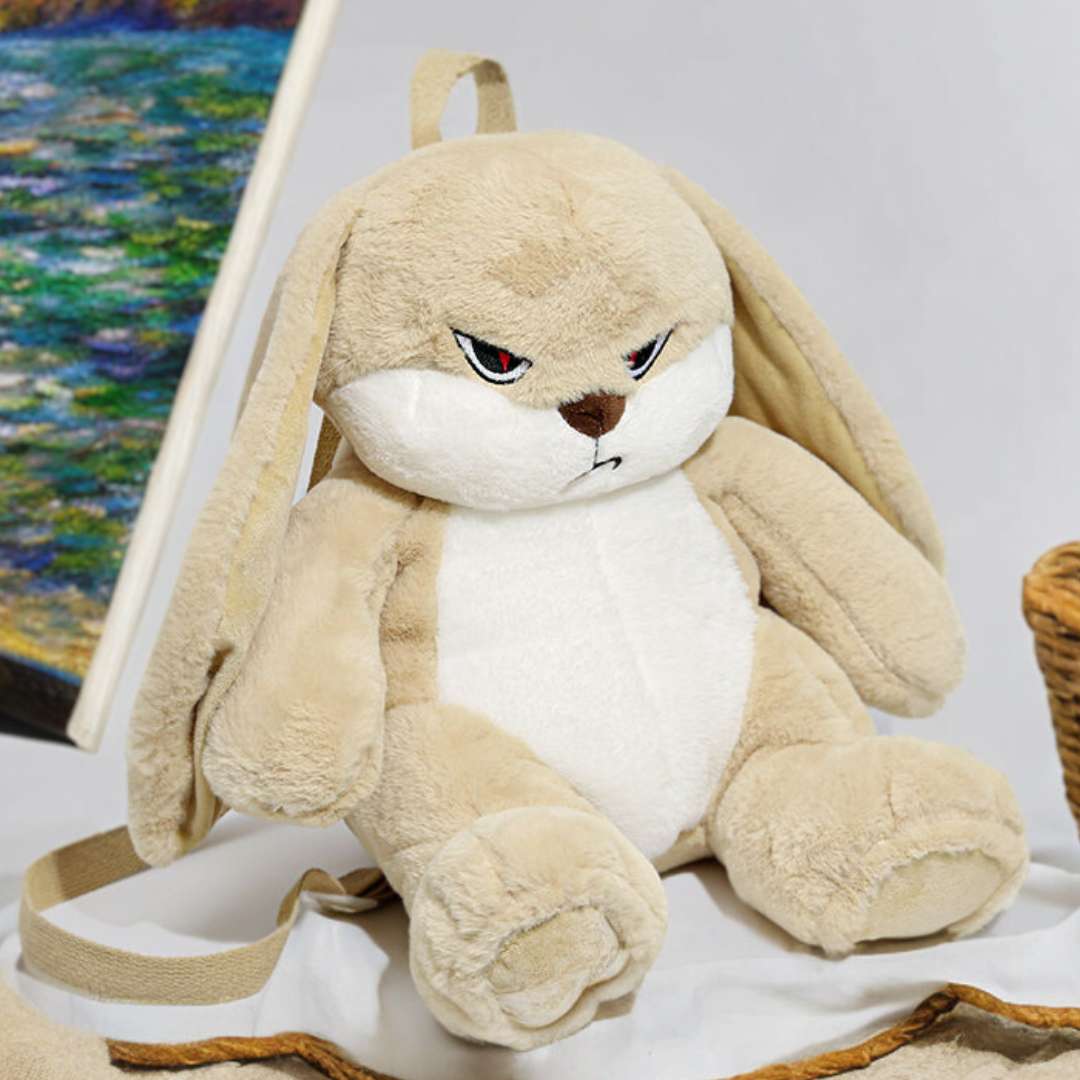 Cute Beige Bunny Plush Backpack – PlushThis| Plushies & Stuffed Animals