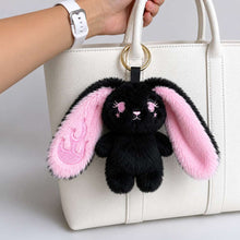 Black Fire Bunny Charm Stuffed Animal