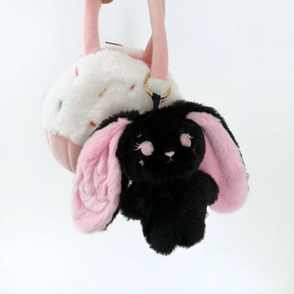 Black Fire Bunny Charm Stuffed Animal
