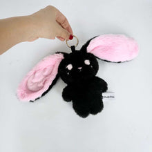 Black Fire Bunny Charm Stuffed Animal