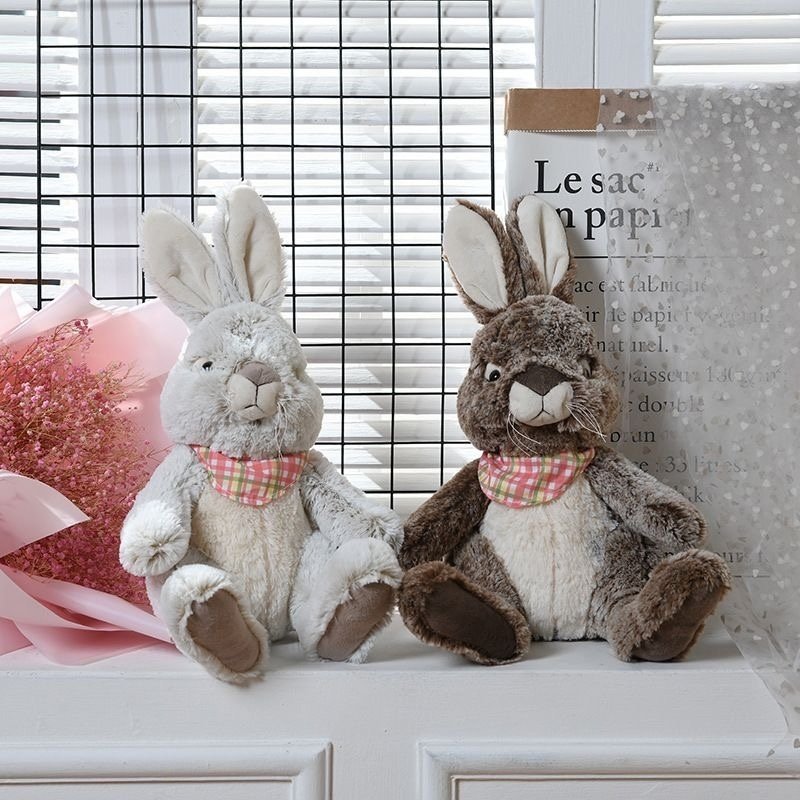 Cute Rabbit with Picnic Scarf Plush